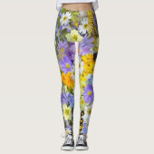 MULITCOLORED FLORAL HINTERGRUNDPATTER LEGGINGS (Vorderseite)