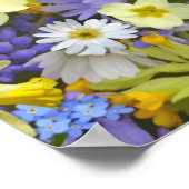 MULITCOLORED FLORAL HINTERGRUNDPATTER POSTER (Ecke)