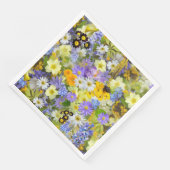 MULITCOLORED FLORAL HINTERGRUNDPATTER SERVIETTE (Ecke)