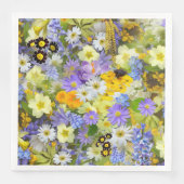 MULITCOLORED FLORAL HINTERGRUNDPATTER SERVIETTE (Vorderseite)