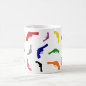 Mulitfarbiges Schussmuster Kaffeetasse (Mittel)
