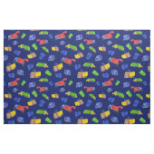 Müll Bash Müllwagen Gemustert Blau Stoff (Yard (91,4 cm))