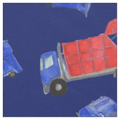 Müll Bash Müllwagen Gemustert Blau Stoff (Nahaufnahme)