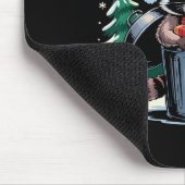 Müll durch den Schnee Weihnachten Lustiger Waschbä Mousepad (Ecke)