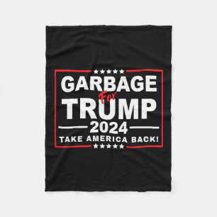 Müll für Trump 2024 Funny Trump Unterstützer 2 Fleecedecke