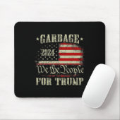 Müll für Trump 2024 Funny US American Flag Men Mousepad (Mit Mouse)