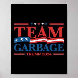 Müll für Trump 2024 USA-Flagge Vintage  Poster