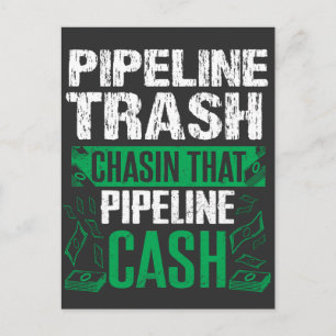 Müll Geld Pipeliner Schweißer Schweißen Pipeline G Postkarte