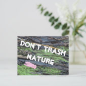 Müll im Fluss Don't Trash Nature Postkarte (Stehend Vorderseite)