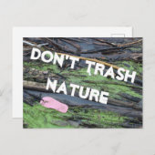 Müll im Fluss Don't Trash Nature Postkarte (Vorne/Hinten)