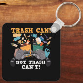 Müll kann nicht reden Müll kann nicht Panda Abfall Schlüsselanhänger (Rückseite)