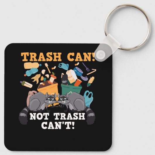 Müll kann nicht reden Müll kann nicht Panda Abfall Schlüsselanhänger (Rückseite)