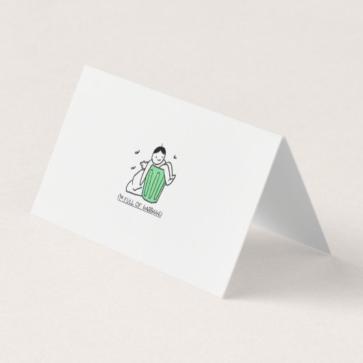 Müll kann und ein gemeines Zitat Visitenkarten (Vorderseite)