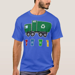Müll Lächelnde LKW-farbige Dosen Recycle Tag D T-Shirt