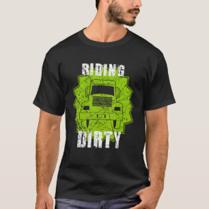 Müll Lächelnde LKW Schmutzige Dosen Recycelnd Tag T-Shirt