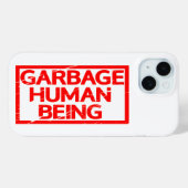 Müll Mensch als Briefmarke Case-Mate iPhone Hülle (Rückseite (Horizontal))