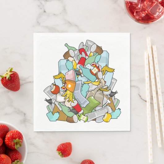 Müll Müllhalde Napkins Serviette (Beispiel)