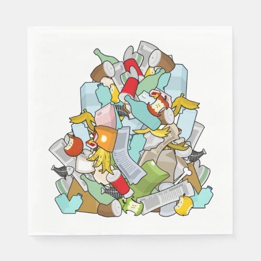 Müll Müllhalde Napkins Serviette (Vorderseite)