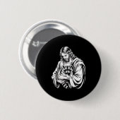 Müll-Panda-Jesus-Waschbär-zerstört-Waschbär-Tier R Button (Vorne & Hinten)