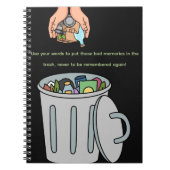 Müll rauswerfen Notizbuch – Cartoon Hände Du Notizblock (Vorderseite)