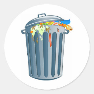Müll Runder Aufkleber