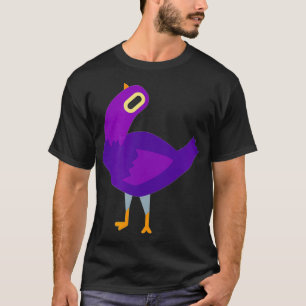Müll-Taube-Emoji-Shirt - Lila Pigeon Tee-Shirt T-Shirt