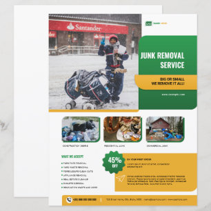 Müllabfuhr-Dienstleistungen Flyer Vorlage