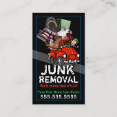 Müllabfuhr-Junk-Entfernung Niedlicher roter Liefer Visitenkarte (Vorderseite)