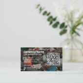 Müllabfuhr QR-Code-Logo Visitenkarte (Stehend Vorderseite)