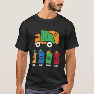 Müllabfuhr Recycling-LKW Kleinkinder Müll T-Shirt