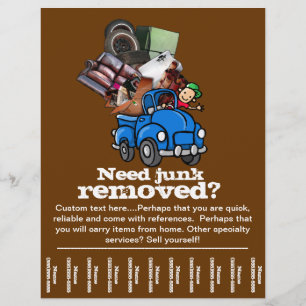 Müllabfuhr Unternehmen benutzerdefinierte Tränenbl Flyer