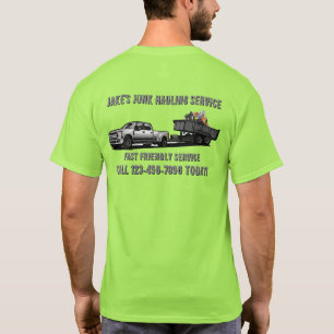 Müllabfuhr-Versanddienst-Branding anpassen T-Shirt