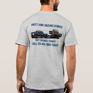 Müllabfuhr-Versanddienst-Branding anpassen T-Shirt