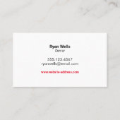 Müllabfuhr Visitenkarte (Rückseite)