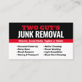 Müllabfuhr Visitenkarte (Vorderseite)