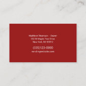 Müllabfuhr Visitenkarte (Rückseite)