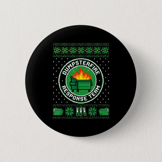 Müllcontainer-Feuer-Reaktionsteam Lustiges Büro-Fe Button (Vorderseite)