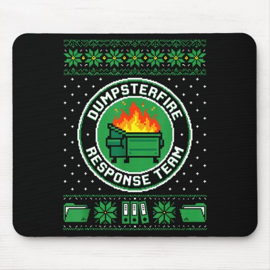 Müllcontainer-Feuer-Reaktionsteam Lustiges Büro-Fe Mousepad (Vorne)