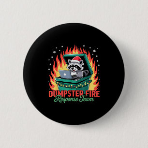 Müllcontainer-Feuer-Reaktionsteam Waschbär Button