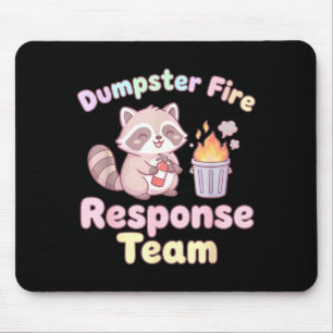 Müllcontainer-Feuer-Reaktionsteam Waschbär Kawaii Mousepad