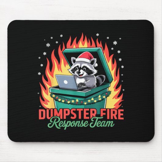 Müllcontainer-Feuer-Reaktionsteam Waschbär Mousepad (Vorne)