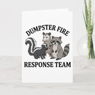 Müllcontainer-Feuer-Response-Team Waschbär Opossum Karte