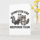 Müllcontainer-Feuer-Response-Team Waschbär Opossum Karte (Gelbe Blume)