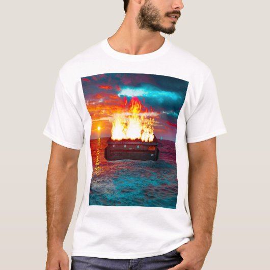 Müllcontainer-Feuer T-Shirt (Vorderseite)
