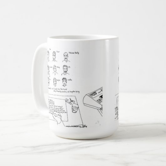 Müllcontainer-Taucher die musical™ Tasse (Vorderseite Links)