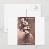 Mülldame, Königin der Mode Postkarte (Vorne/Hinten)