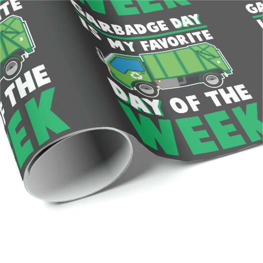 Mülldeponien am Mülltag Geschenkpapier (Rolleneckpunkt)