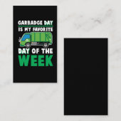 Mülldeponien am Mülltag Visitenkarte (Vorne/Hinten)