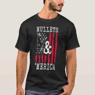 Mulle Usa Eagle Mullet Merica Vintag American Fla T-Shirt