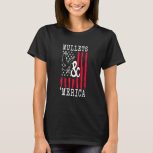 Mulle Usa Eagle Mullet Merica Vintag American Fla T-Shirt